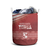 Mate Ma'a Tonga Laundry Basket Basic Ngatu Kupesi Motif LT7 - Polynesian Pride