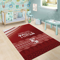 Mate Ma'a Tonga Area Rug Basic Ngatu Kupesi Motif LT7 - Polynesian Pride