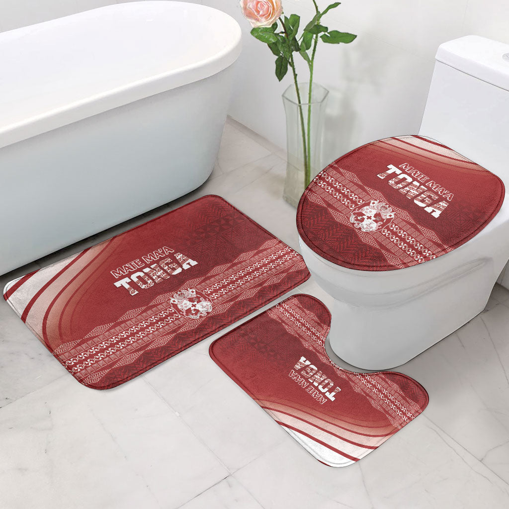 Mate Ma'a Tonga Bathroom Set Basic Ngatu Kupesi Motif LT7 - Polynesian Pride