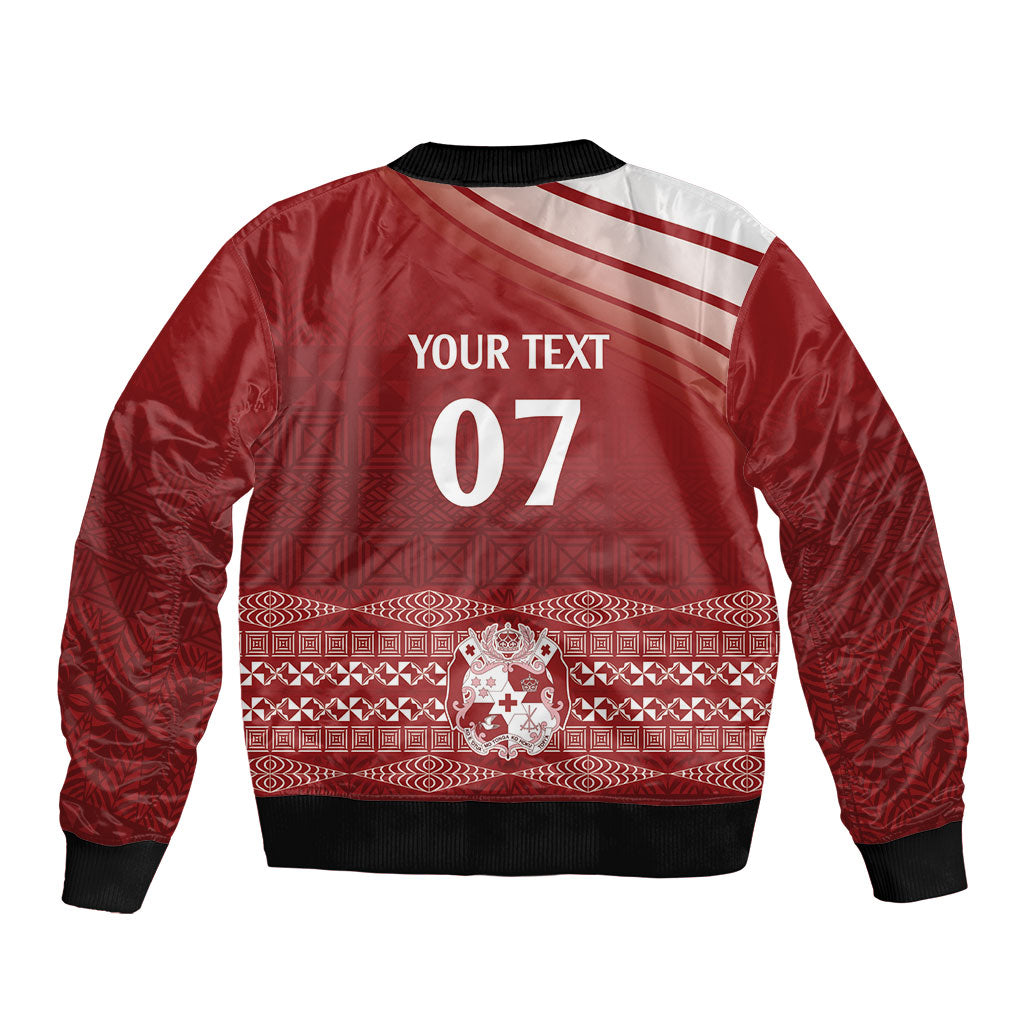 Mate Ma'a Tonga Custom Bomber Jacket Basic Ngatu Kupesi Motif LT7 - Polynesian Pride
