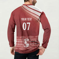 Mate Ma'a Tonga Custom Button Sweatshirt Basic Ngatu Kupesi Motif LT7 - Polynesian Pride