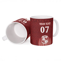 Mate Ma'a Tonga Custom Ceramic Mug Basic Ngatu Kupesi Motif LT7 - Polynesian Pride