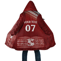 Mate Ma'a Tonga Custom Cloak Basic Ngatu Kupesi Motif LT7 Unisex Red - Polynesian Pride