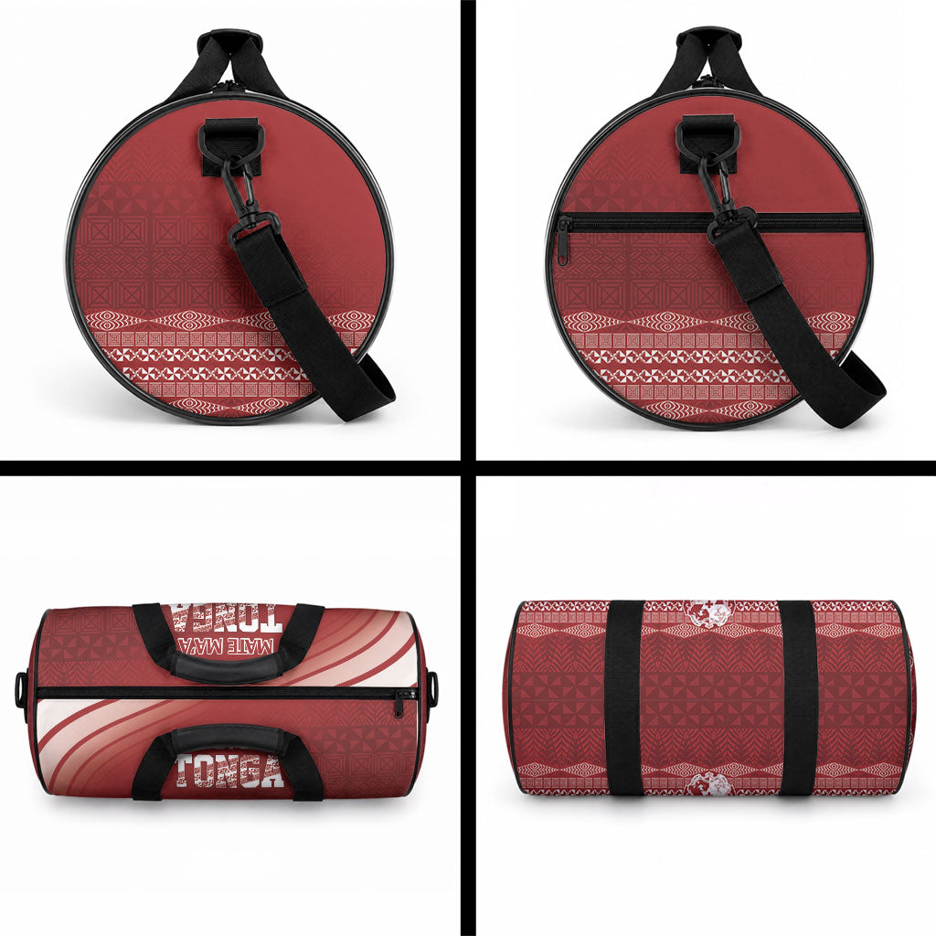 Mate Ma'a Tonga Duffle Bag Basic Ngatu Kupesi Motif LT7 - Polynesian Pride