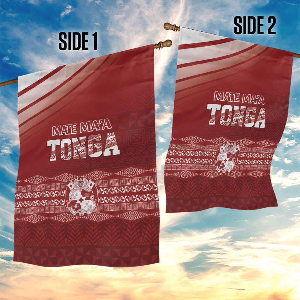 Mate Ma'a Tonga Garden Flag Basic Ngatu Kupesi Motif LT7 - Polynesian Pride
