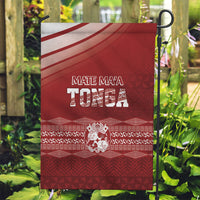 Mate Ma'a Tonga Garden Flag Basic Ngatu Kupesi Motif LT7 Garden Flag Red - Polynesian Pride