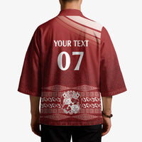 Mate Ma'a Tonga Custom Kimono Basic Ngatu Kupesi Motif LT7 - Polynesian Pride
