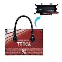 Mate Ma'a Tonga Leather Bag Basic Ngatu Kupesi Motif LT7 - Polynesian Pride