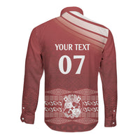Mate Ma'a Tonga Custom Long Sleeve Button Shirt Basic Ngatu Kupesi Motif LT7 - Polynesian Pride