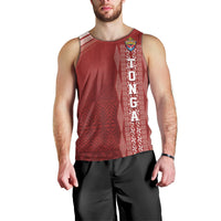 Mate Ma'a Tonga Custom Men Tank Top Basic Ngatu Kupesi Motif LT7 - Polynesian Pride