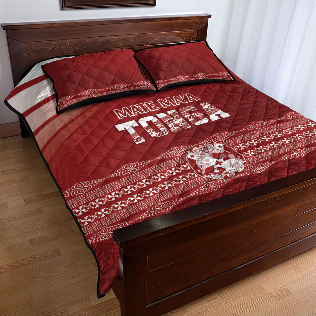 Mate Ma'a Tonga Quilt Bed Set Basic Ngatu Kupesi Motif LT7 - Polynesian Pride