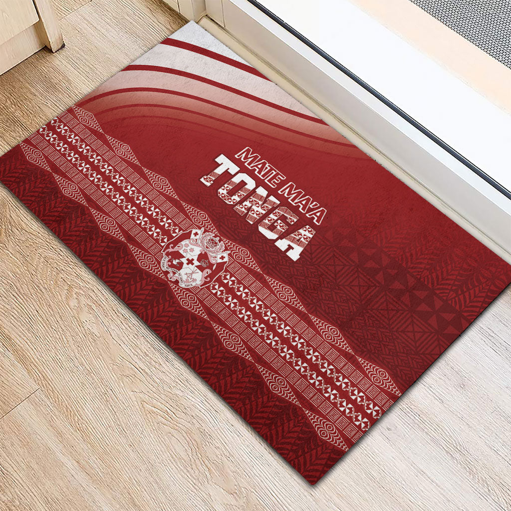 Mate Ma'a Tonga Rubber Doormat Basic Ngatu Kupesi Motif LT7 - Polynesian Pride
