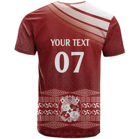 Mate Ma'a Tonga Custom T Shirt Basic Ngatu Kupesi Motif LT7 - Polynesian Pride