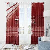Mate Ma'a Tonga Window Curtain Basic Ngatu Kupesi Motif LT7 - Polynesian Pride