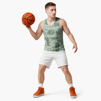 Hawaiian Quilt Tapa On Pastel Mint Palaka Motifs Basketball Jersey LT7 - Polynesian Pride