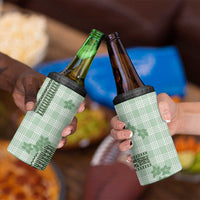 Hawaiian Quilt Tapa On Pastel Mint Palaka Motifs 4 in 1 Can Cooler Tumbler LT7 - Polynesian Pride