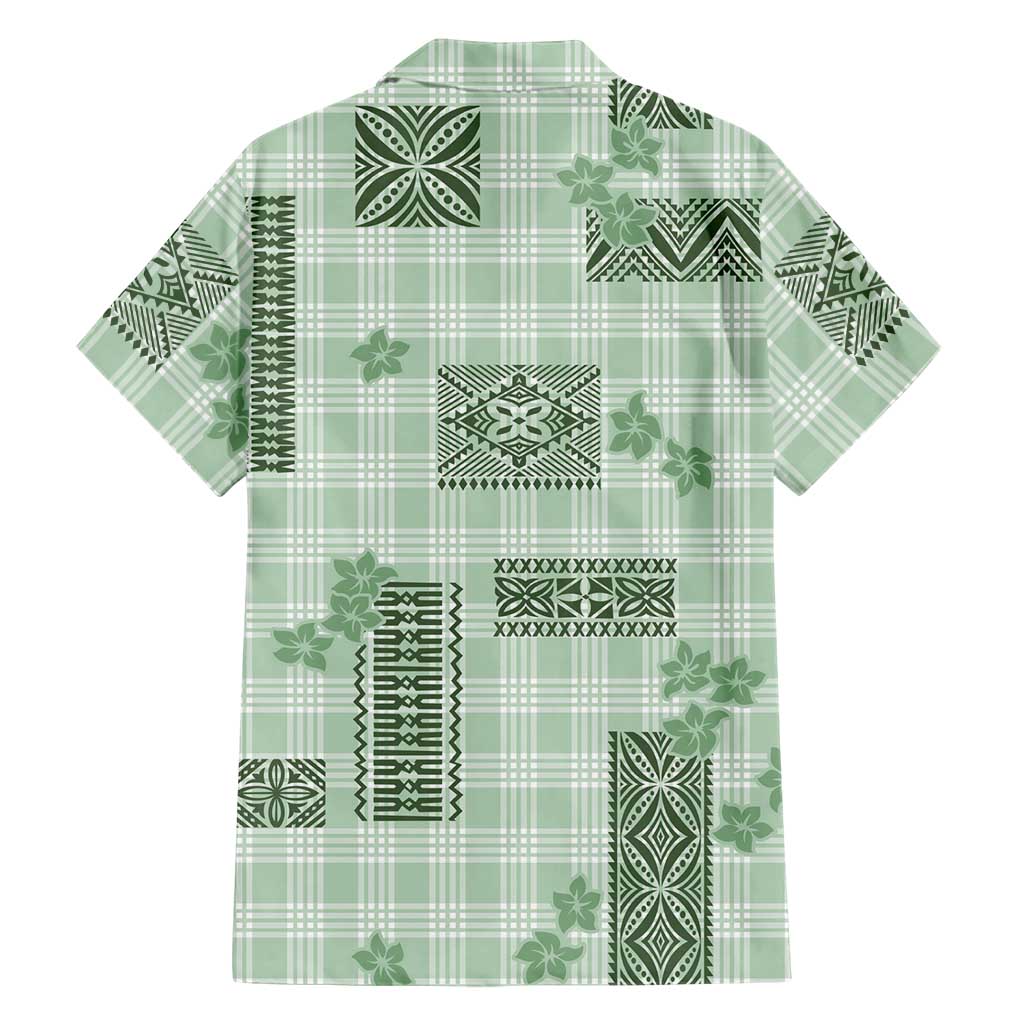 Hawaiian Quilt Tapa On Pastel Mint Palaka Motifs Hawaiian Shirt