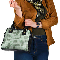 Hawaiian Quilt Tapa On Pastel Mint Palaka Motifs Shoulder Handbag