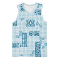Hawaiian Quilt Tapa On Cold Blue Palaka Motifs Basketball Jersey