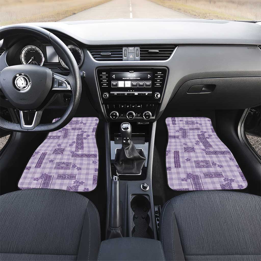 Hawaiian Quilt Tapa On Lilac Palaka Motifs Car Mats