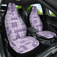 Hawaiian Quilt Tapa On Lilac Palaka Motifs Car Seat Cover LT7 One Size Lilac - Polynesian Pride