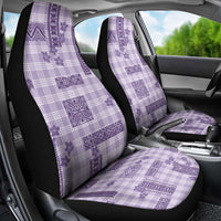 Hawaiian Quilt Tapa On Lilac Palaka Motifs Car Seat Cover LT7 - Polynesian Pride