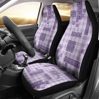 Hawaiian Quilt Tapa On Lilac Palaka Motifs Car Seat Cover LT7 - Polynesian Pride