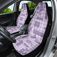 Hawaiian Quilt Tapa On Lilac Palaka Motifs Car Seat Cover LT7 - Polynesian Pride