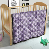 Hawaiian Quilt Tapa On Lilac Palaka Motifs Quilt