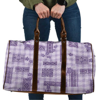 Hawaiian Quilt Tapa On Lilac Palaka Motifs Travel Bag