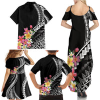 AAPI Heritage Month Family Matching Summer Maxi Dress and Hawaiian Shirt Kanaka Hawaii Plumeria LT7 - Polynesian Pride