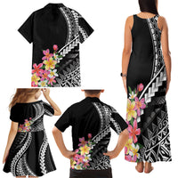 AAPI Heritage Month Family Matching Tank Maxi Dress and Hawaiian Shirt Kanaka Hawaii Plumeria LT7 - Polynesian Pride