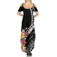 AAPI Heritage Month Summer Maxi Dress Kanaka Hawaii Plumeria LT7 - Polynesian Pride