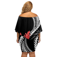 AAPI Heritage Month Family Matching Off Shoulder Short Dress and Hawaiian Shirt Samoa Teuila