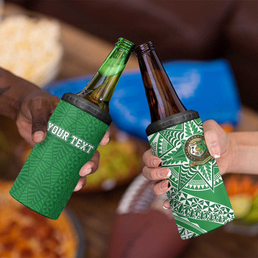 Tonga Liahona High School Personalized 4 in 1 Can Cooler Tumbler Ngatu Tokelaufeletoa Motifs LT7 - Polynesian Pride