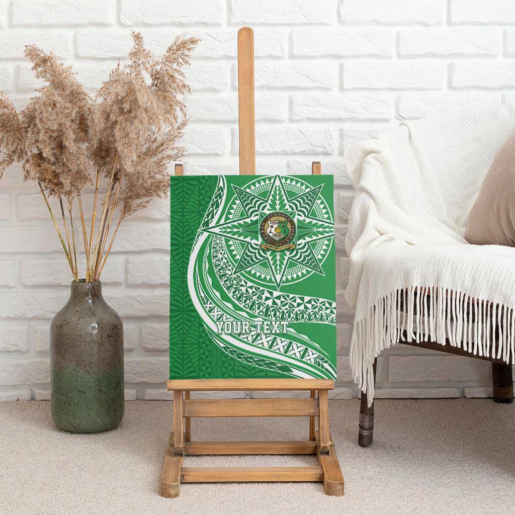 Tonga Liahona High School Personalized Canvas Wall Art Ngatu Tokelaufeletoa Motifs