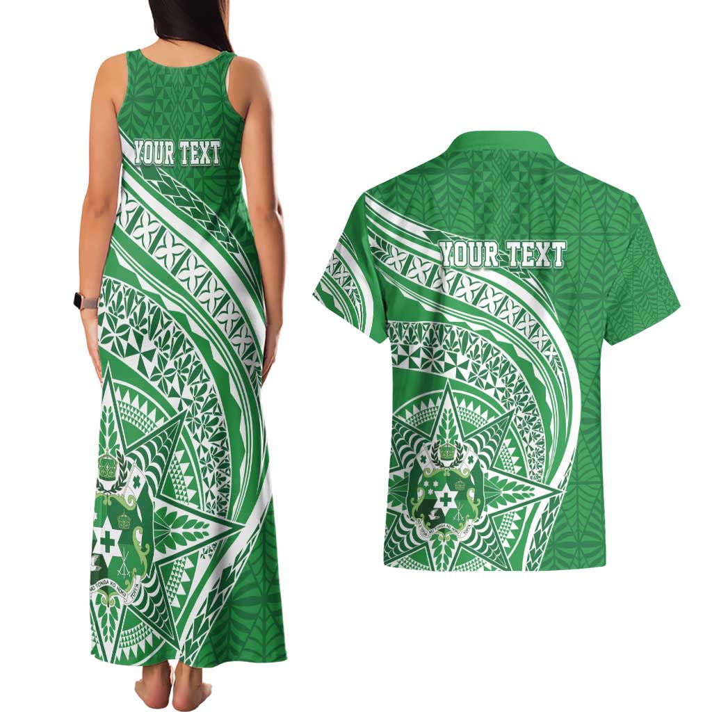 Tonga Liahona High School Personalized Couples Matching Tank Maxi Dress and Hawaiian Shirt Ngatu Tokelaufeletoa Motifs LT7 - Polynesian Pride