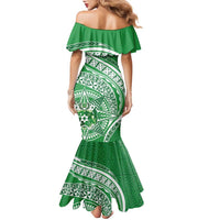 Tonga Liahona High School Personalized Family Matching Mermaid Dress and Hawaiian Shirt Ngatu Tokelaufeletoa Motifs LT7 - Polynesian Pride