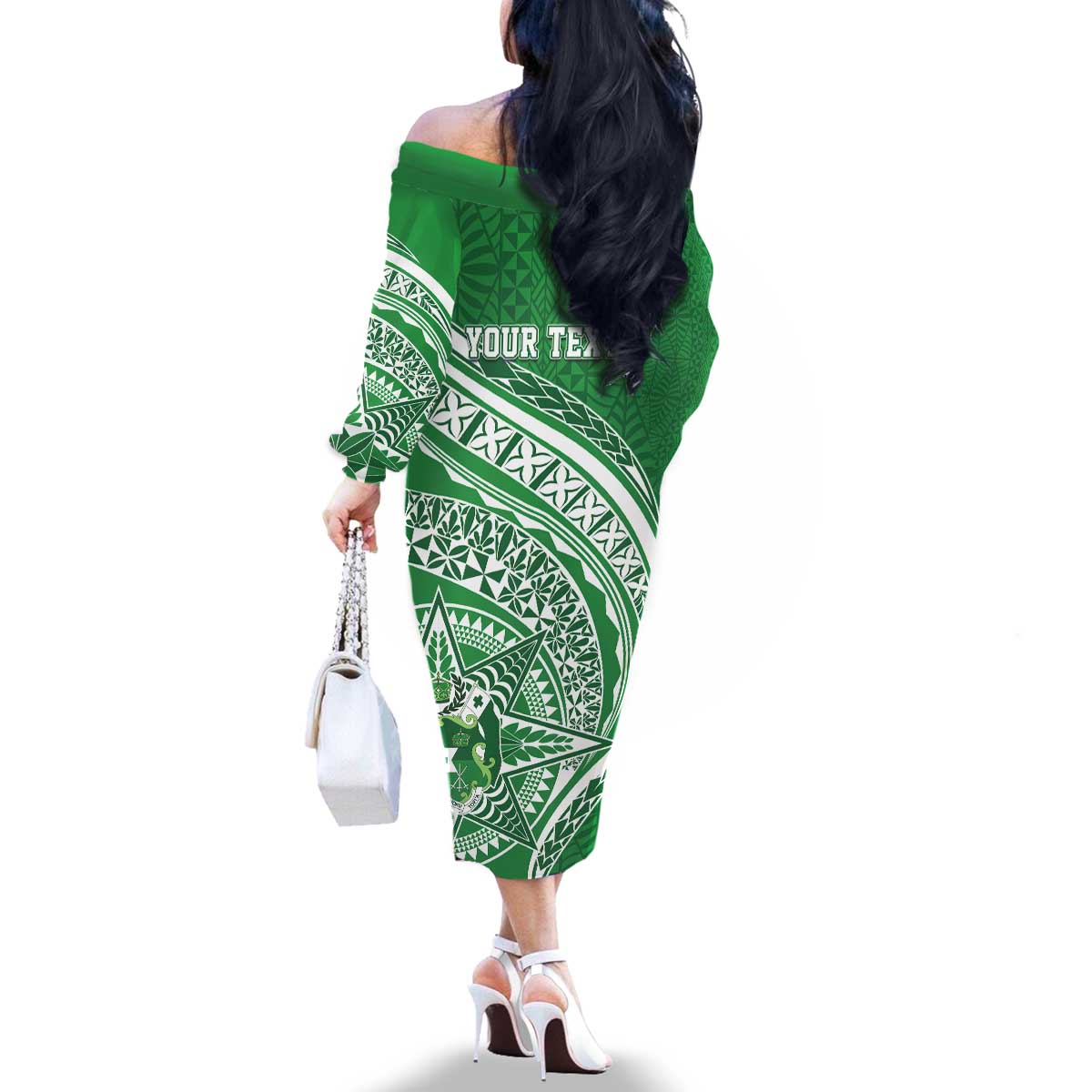 Tonga Liahona High School Personalized Family Matching Off The Shoulder Long Sleeve Dress and Hawaiian Shirt Ngatu Tokelaufeletoa Motifs LT7 - Polynesian Pride