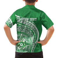 Tonga Liahona High School Personalized Family Matching Off Shoulder Maxi Dress and Hawaiian Shirt Ngatu Tokelaufeletoa Motifs LT7 - Polynesian Pride