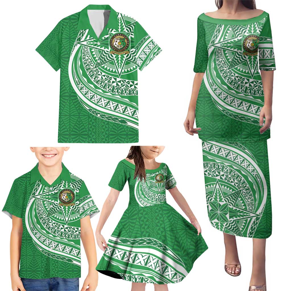 Tonga Liahona High School Personalized Family Matching Puletasi and Hawaiian Shirt Ngatu Tokelaufeletoa Motifs LT7 - Polynesian Pride