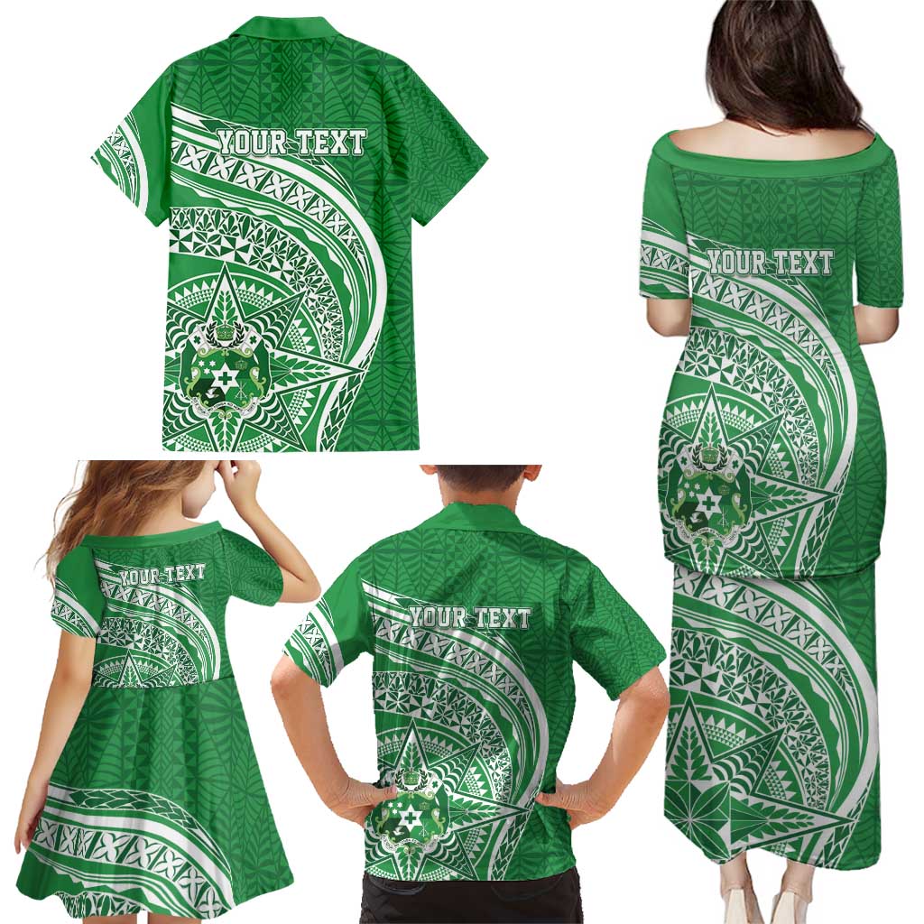 Tonga Liahona High School Personalized Family Matching Puletasi and Hawaiian Shirt Ngatu Tokelaufeletoa Motifs LT7 - Polynesian Pride