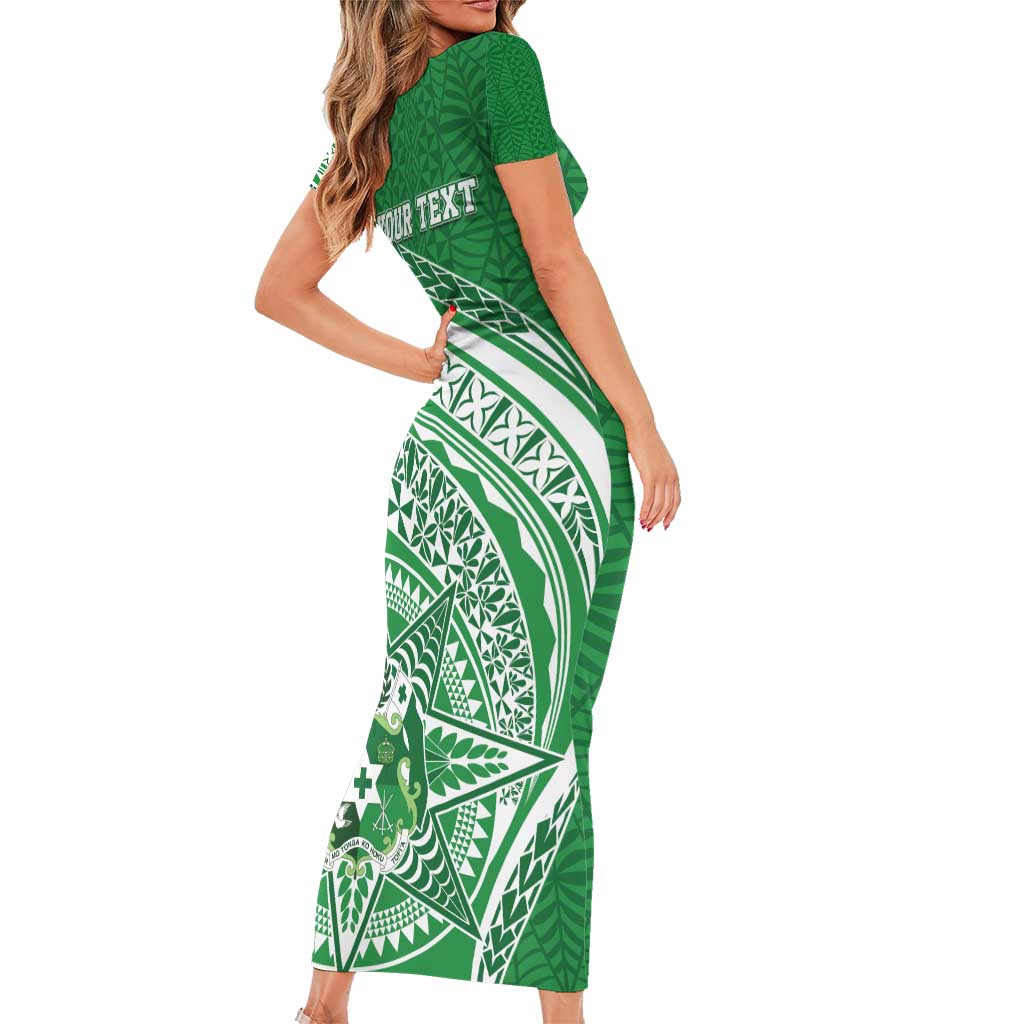 Tonga Liahona High School Personalized Family Matching Short Sleeve Bodycon Dress and Hawaiian Shirt Ngatu Tokelaufeletoa Motifs LT7 - Polynesian Pride