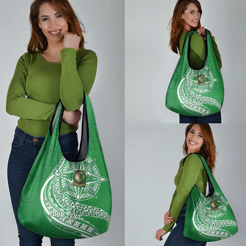Tonga Liahona High School Personalized Grocery Bag Ngatu Tokelaufeletoa Motifs
