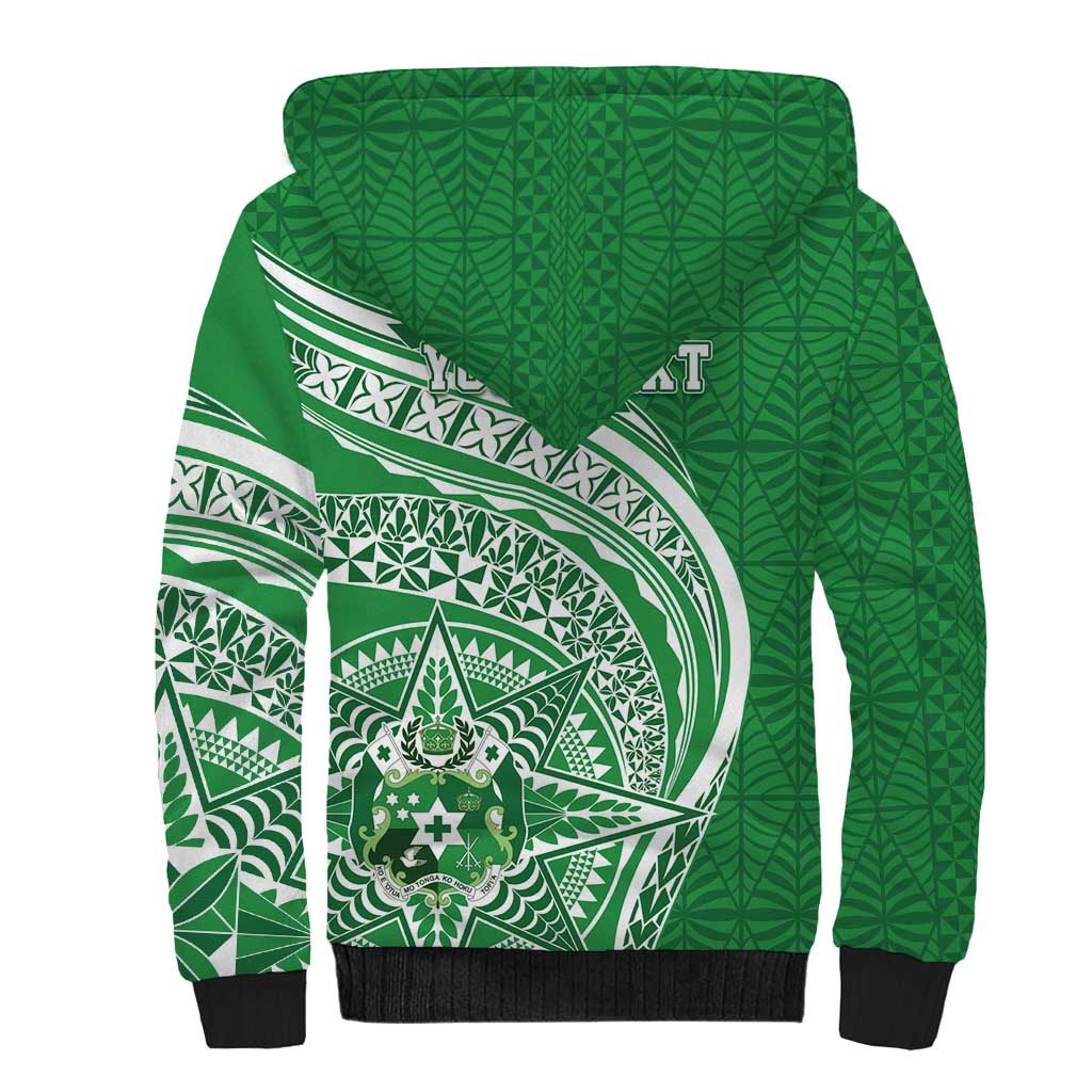 Tonga Liahona High School Personalized Sherpa Hoodie Ngatu Tokelaufeletoa Motifs LT7 - Polynesian Pride