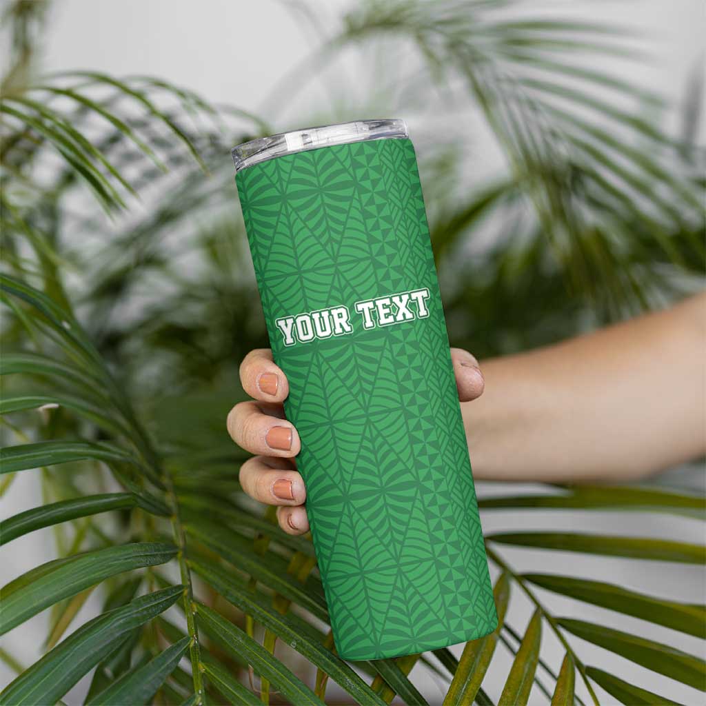 Tonga Liahona High School Personalized Skinny Tumbler Ngatu Tokelaufeletoa Motifs LT7 - Polynesian Pride
