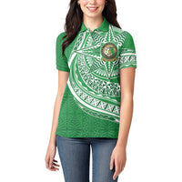 Tonga Liahona High School Personalized Women Polo Shirt Ngatu Tokelaufeletoa Motifs LT7 - Polynesian Pride