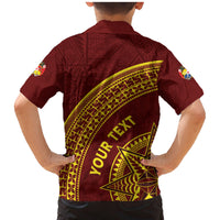 Tonga High School Family Matching Mermaid Dress and Hawaiian Shirt THS Anniversary Ngatu Motif LT7 - Polynesian Pride