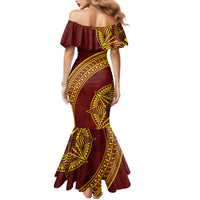 Tonga High School Family Matching Mermaid Dress and Hawaiian Shirt THS Anniversary Ngatu Motif LT7 - Polynesian Pride