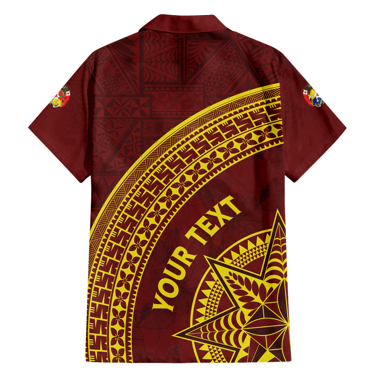 Tonga High School Family Matching Off Shoulder Maxi Dress and Hawaiian Shirt THS Anniversary Ngatu Motif LT7 - Polynesian Pride